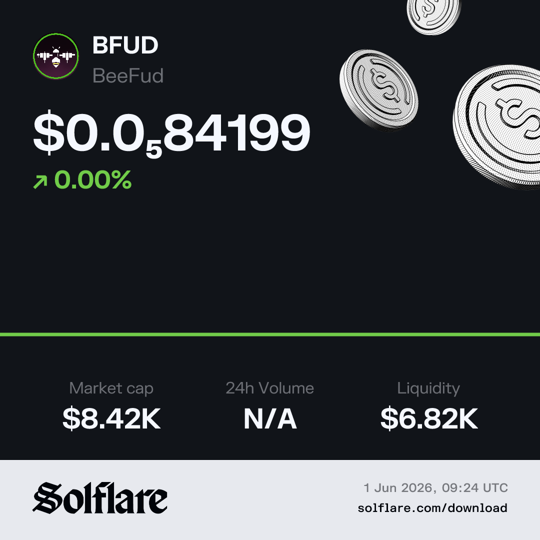 BFUD Price USD | Live BeeFud Chart & Market Data | Solflare
