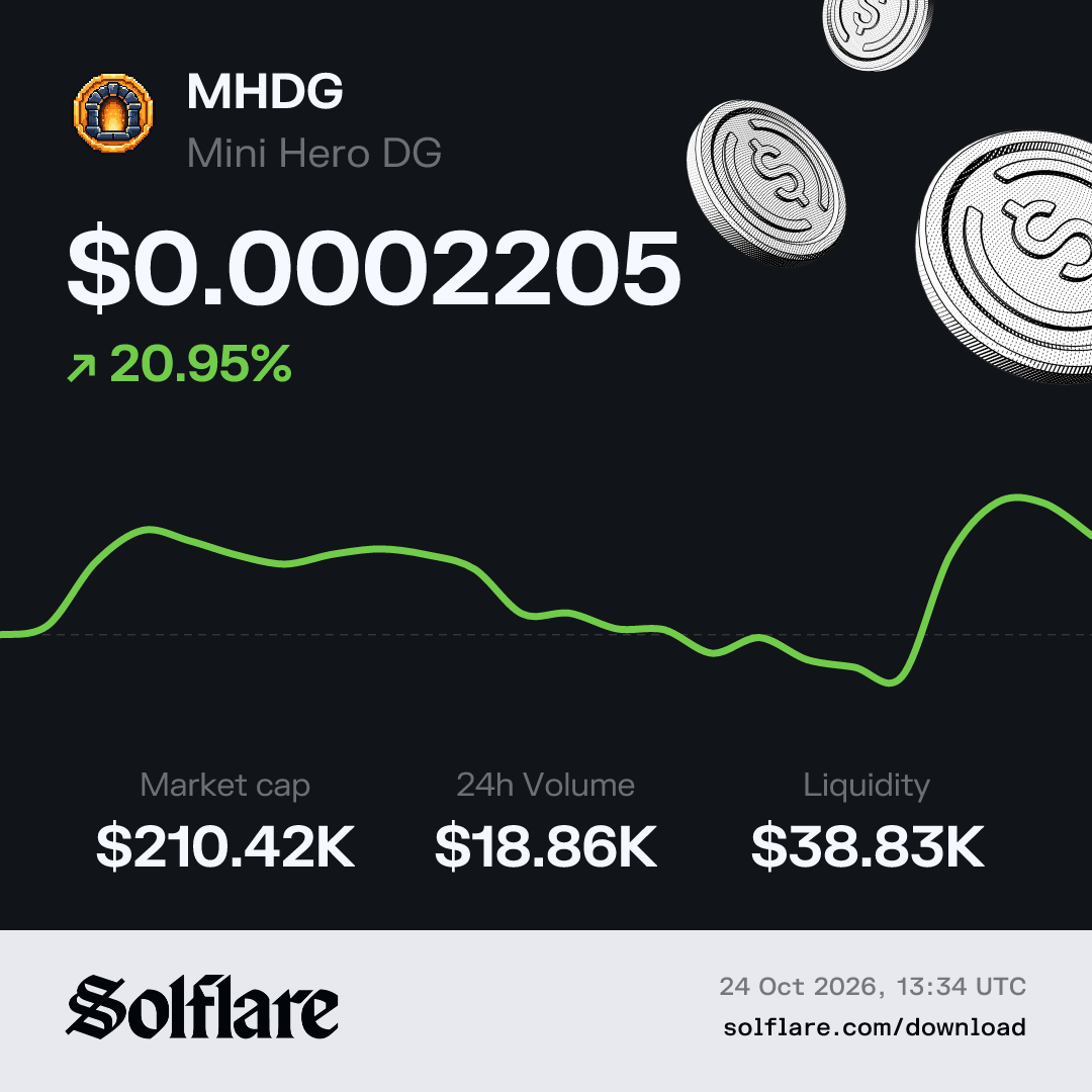 Small Magic Shield Mini Hero DG Price Today | MHDG Live Chart, Market Cap & News | Solflare