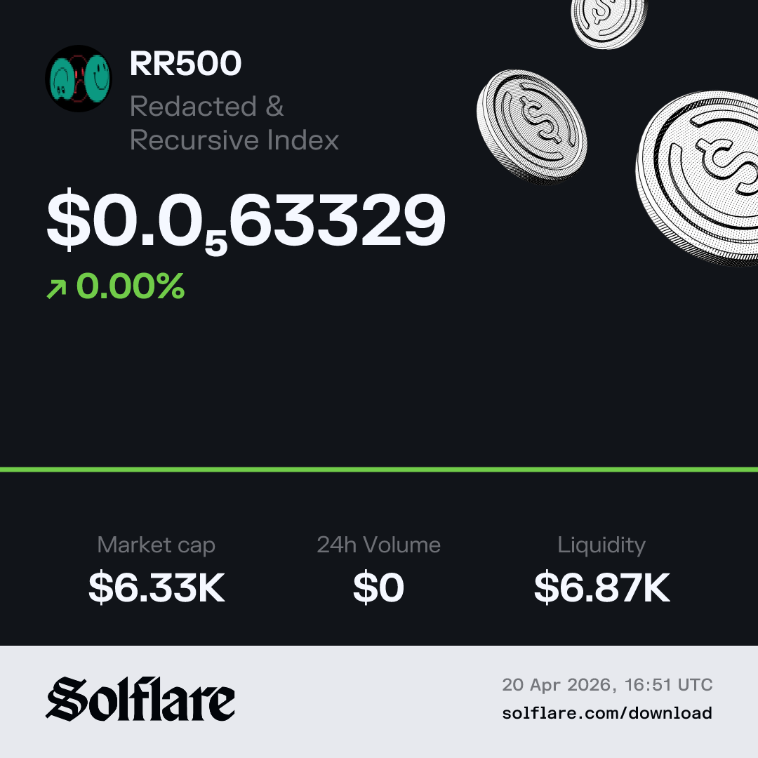 Redacted & Recursive Index Price Today | RR500 Live Chart, Market Cap ...
