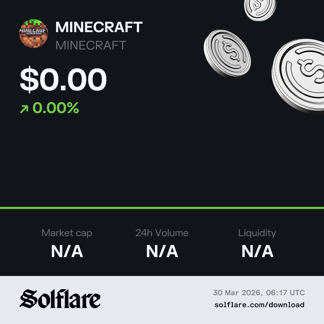 how much java edition minecraft costs: pricing... MINECRAFT Price Today | MINECRAFT Live Chart, Market Cap & News | Solflare
