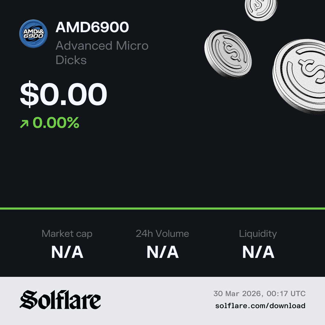 Microcomputer Tokens Advanced Micro Dicks Price Today | AMD6900 Live Chart, Market Cap ...