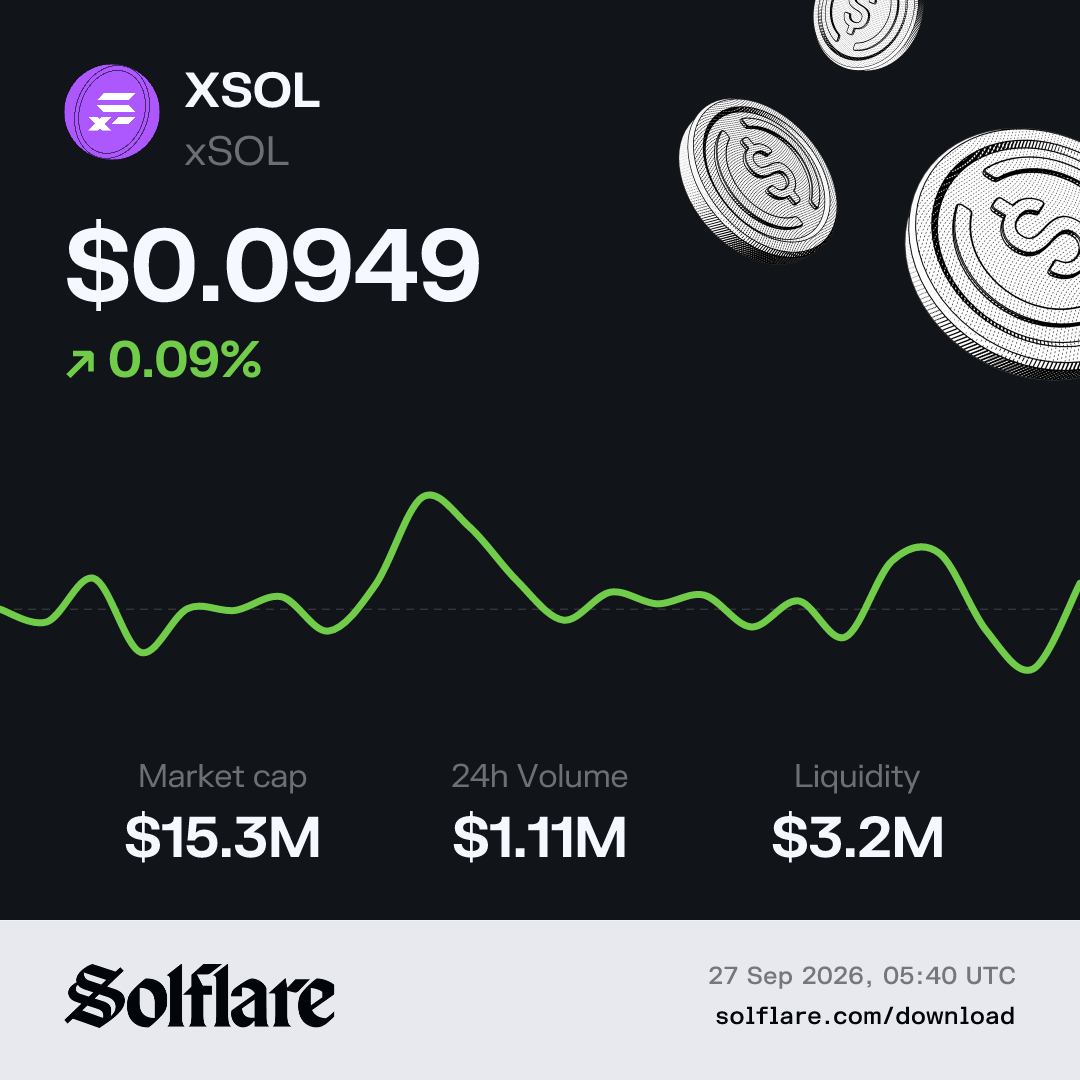 Xsol Inorder Overviews XSOL Price USD | Live xSOL Chart & Market Data | Solflare
