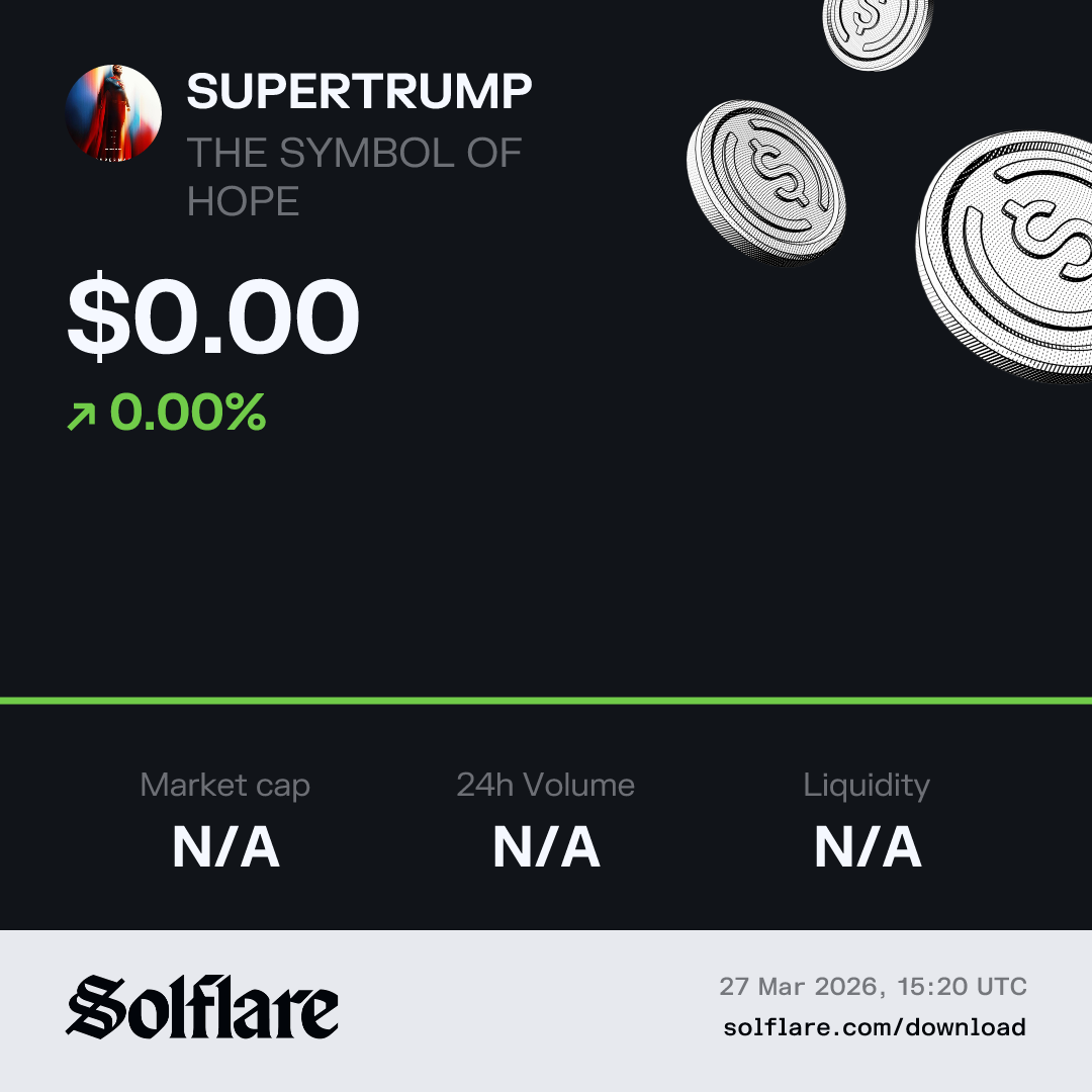Hope Token THE SYMBOL OF HOPE Price Today | SUPERTRUMP Live Chart, Market Cap ...