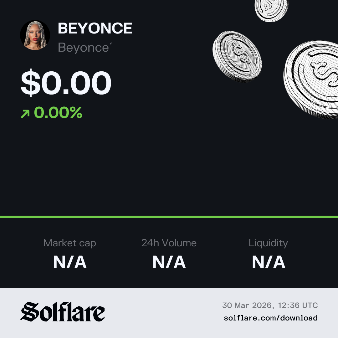 Beyoncé (BEYONCE) Live Price, Chart & Market Cap | Solflare