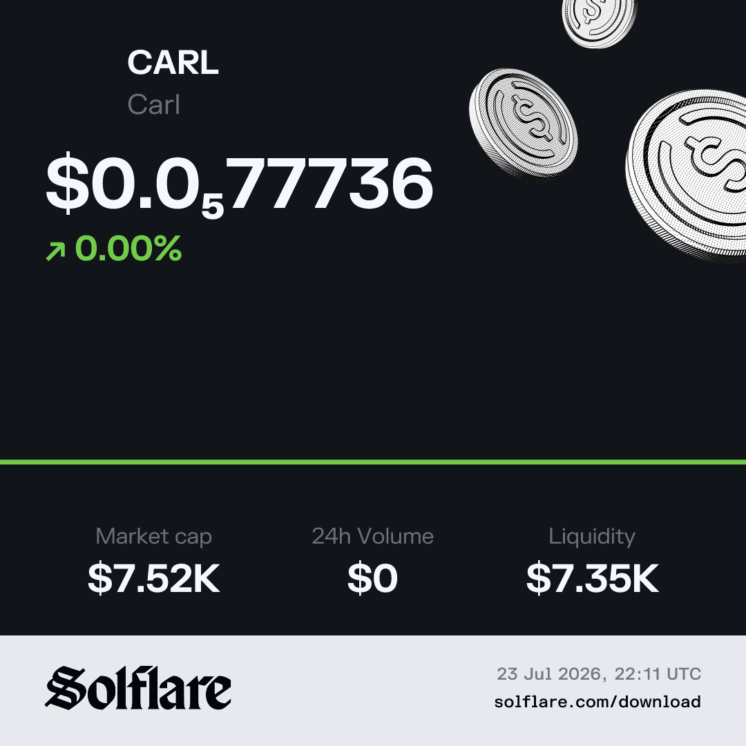 CARL Price USD | Live Carl Chart & Market Data | Solflare
