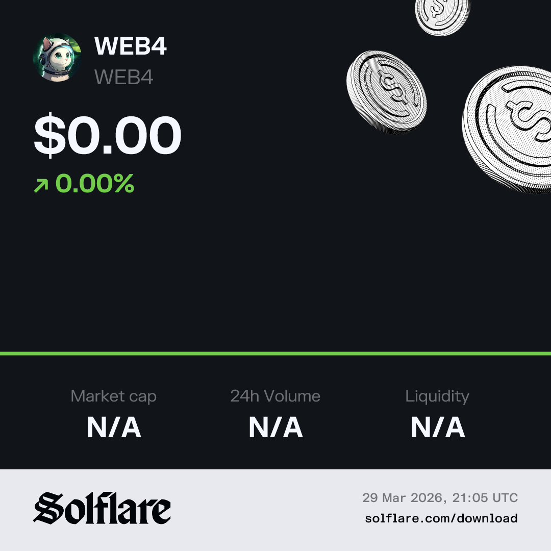 Web4 Download WEB4 Price USD | Live WEB4 Chart & Market Data | Solflare