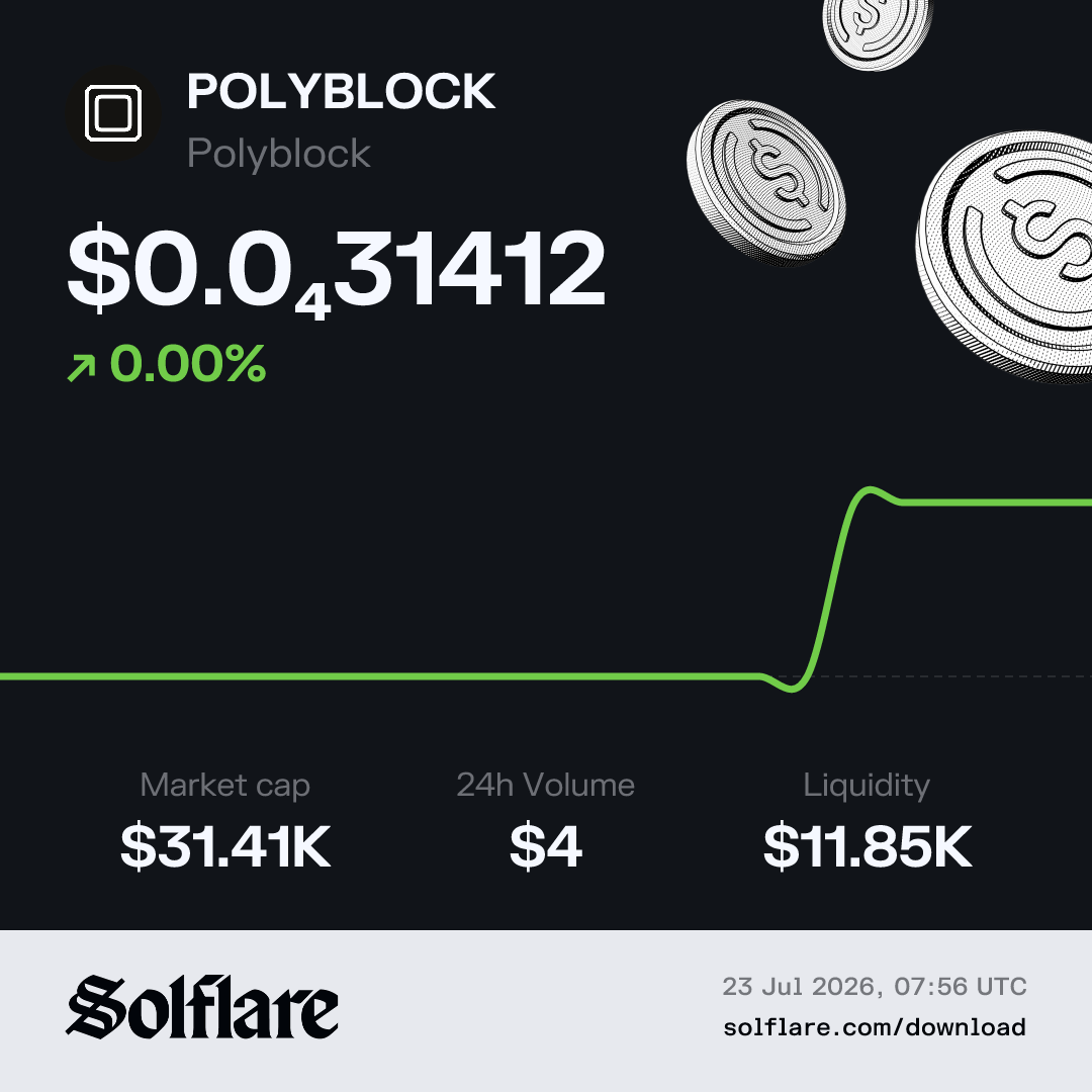 Polyblock Polyblock Price Today | POLYBLOCK Live Chart, Market Cap & News | Solflare